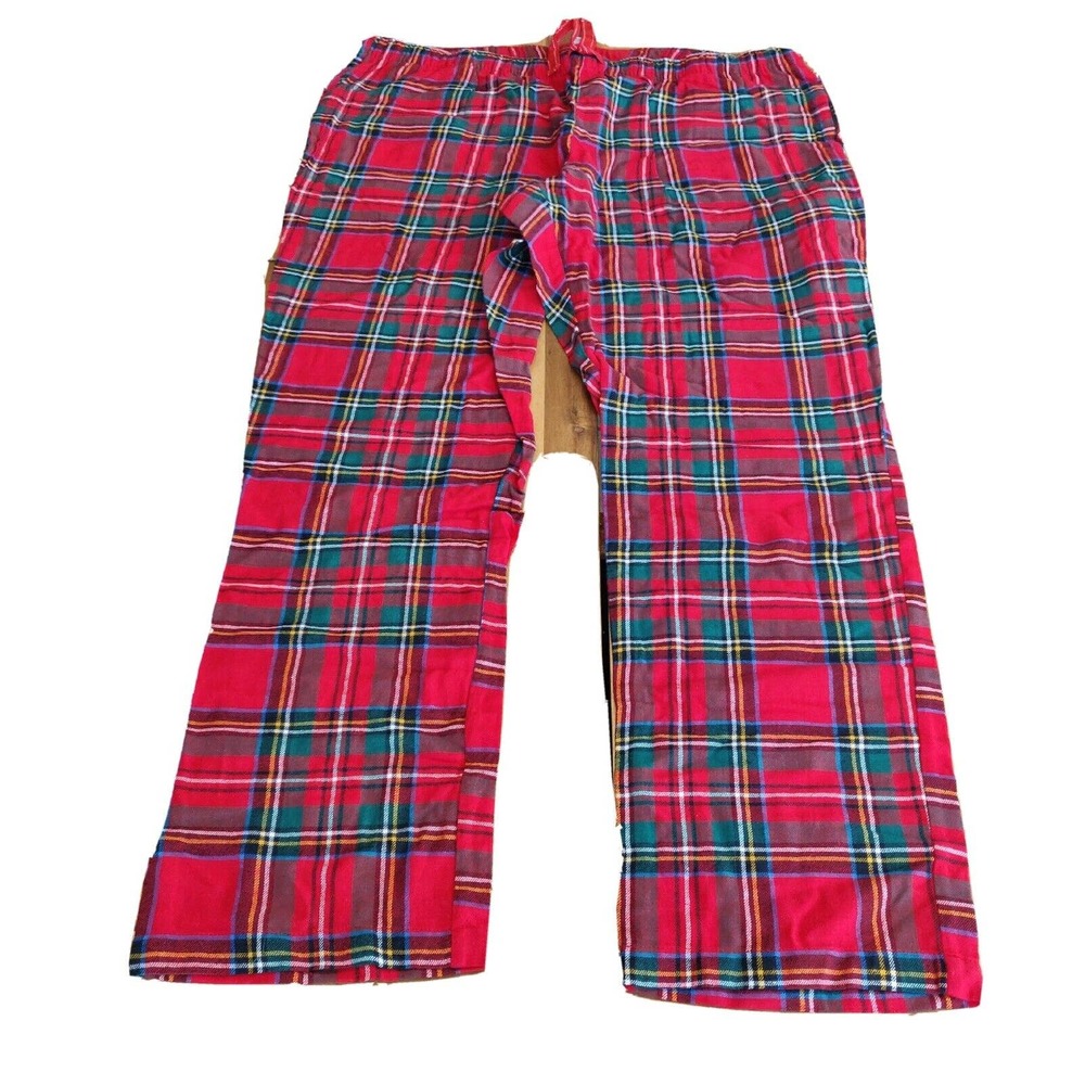 Old Navy New Women's Pajama Pants Red Plaid Draw String Size XXL Tall